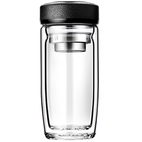 Термос стеклянный с LED-дисплеем Smartview, чёрный