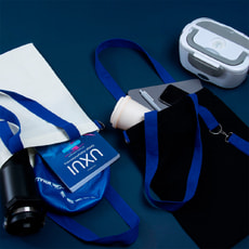 Сумка для покупок Black GLOW 325 г/м² с ремувкой