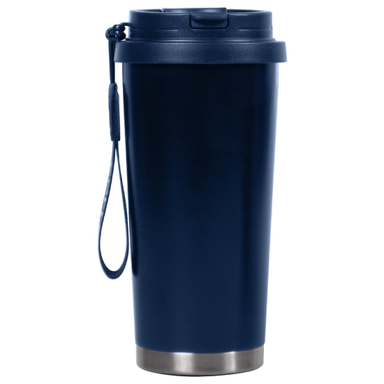 Термокружка Cosmostar, тёмно-синий/ серебро