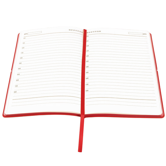 Ежедневник A5 недатированный Massimo в мягком переплёте, красный