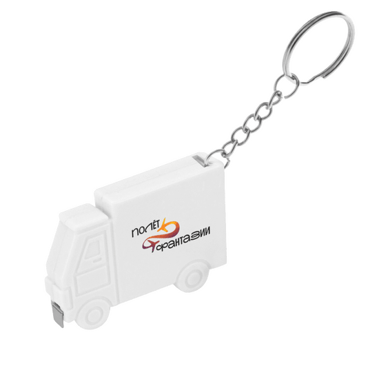 Брелок-рулетка Грузовик, 1 метр, белый