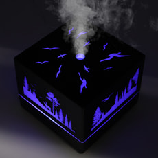 Светодиодный увлажнитель Wisdom с подсветкой гравировки