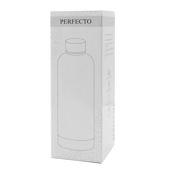 Термобутылка Perfecto софт-тач, зеленый