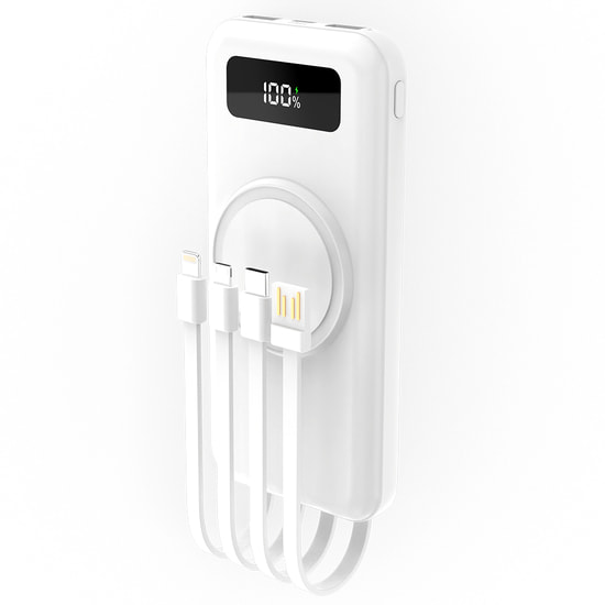 Внешний аккумулятор Authority с беспроводной зарядкой (5W), 10000 mAh, белый