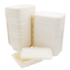 Набор контейнеров с крышкой из кукурузного крахмала,  500 мл (50шт)