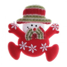 Мягкий магнит снеговик снежинка Мягкий магнит снеговик снежинка