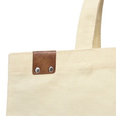 Сумка для покупок IVORY 325 г/м² с PU нашивкой