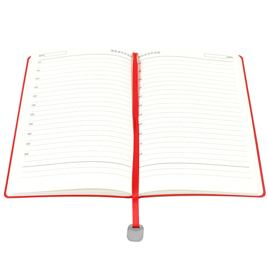 Ежедневник A5 недатированный Farfalla в мягком переплёте, красный 