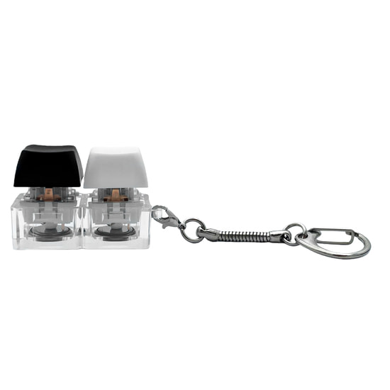 Брелок KeyDuo с LED подсветкой (фонарик), чёрно-белый