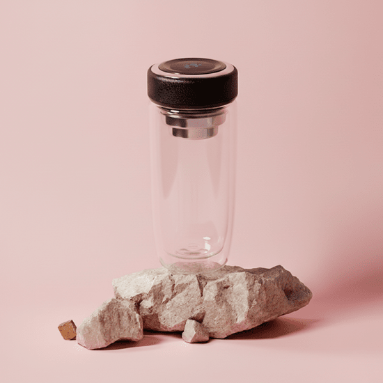 Термос стеклянный с LED-дисплеем Smartview, чёрный