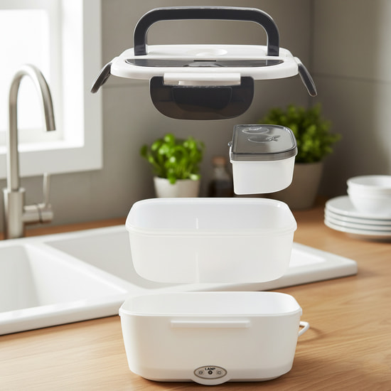 Ланчбокс с подогревом Yummybox, серый