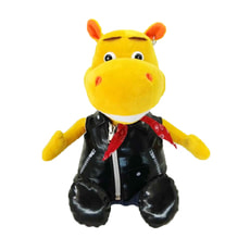 Мягкая игрушка Бегемот Байкер - новогодний подарок 