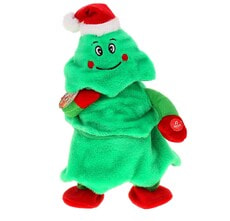 Мягкая игрушка механическая Ёлочка, зёлёный