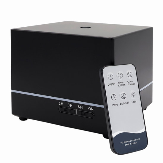 Светодиодный увлажнитель Wisdom с подсветкой гравировки, черный