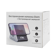 Колонка Dorn с беспроводной зарядкой и подсветкой гравировки