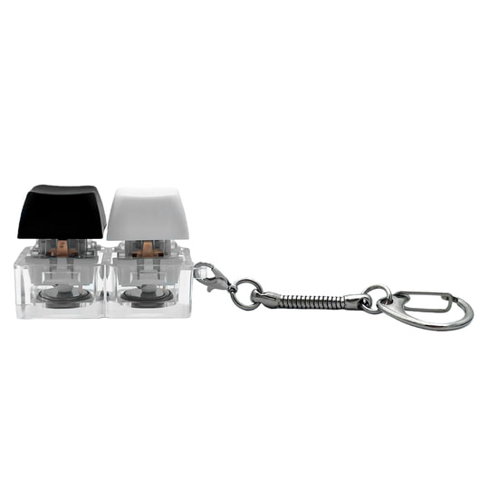Брелок KeyDuo с LED подсветкой (фонарик), чёрно-белый