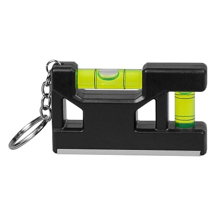 Брелок уровень Tools Pocket level, пластиковый, черный
