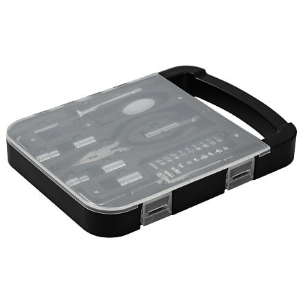 Набор инструментов Tools Unitrade, 22 инструмента, черный, в пластиковом футляре