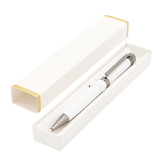 Ручка Senator в коробке Cradle белой с позолотой