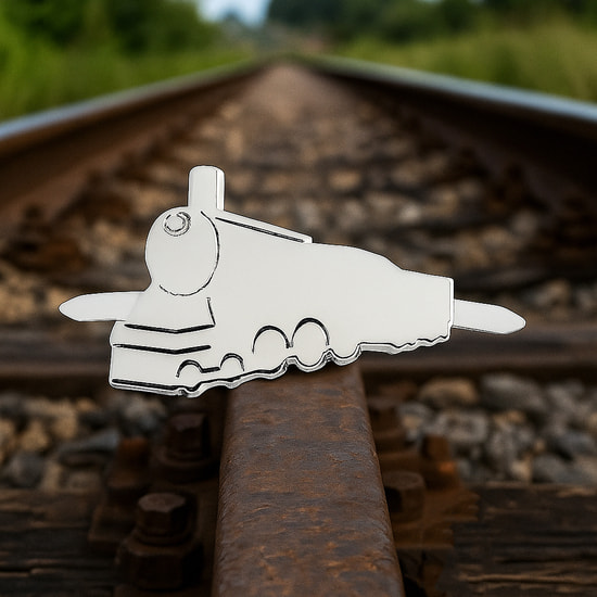 Шильд металлический - поезд