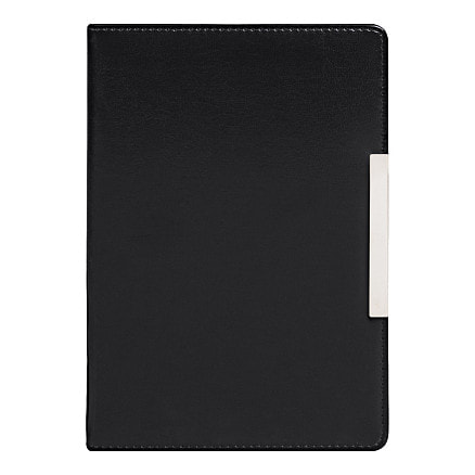 Ежедневник City Moderna Pristine А5, черный с серебристым, недатированный, в твердой обложке с поролоном