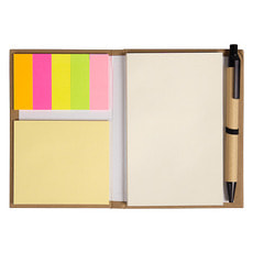 Блокнот А6 Stick and go с ручкой и набором стикеров в твердом переплете