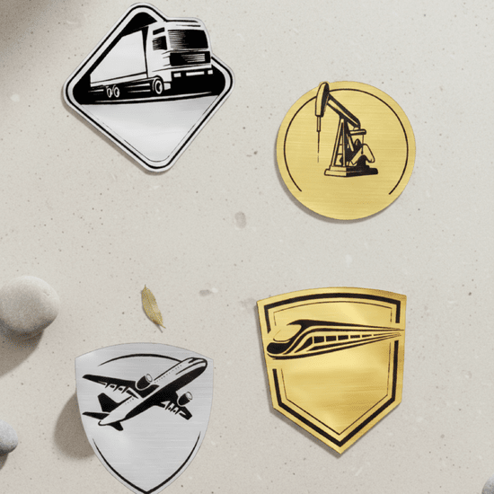 Шильд-наклейка нефть, золото