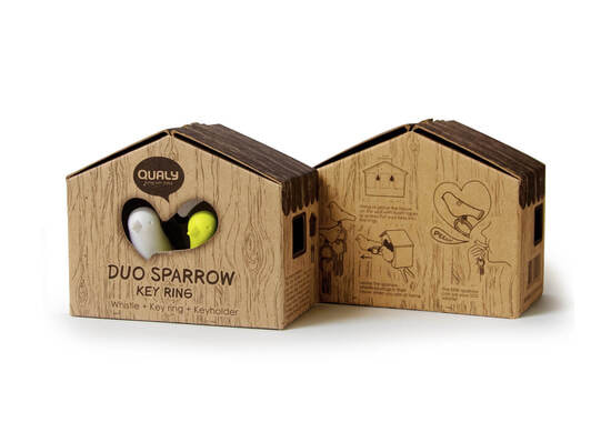 Держатель и брелок для ключей Duo Sparrow, черный
