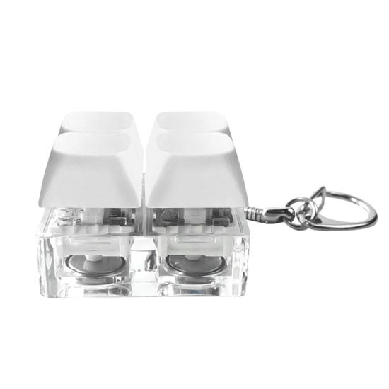 Брелок Press Anti Stress с LED подсветкой, белый