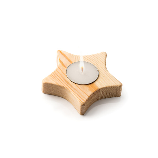 Деревянная свеча MAKA, бежевый 