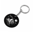 Брелок с зеркальной гравировкой Mirro (круглый), чёрный
