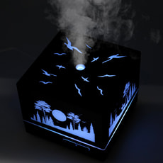 Светодиодный увлажнитель Wisdom с подсветкой гравировки