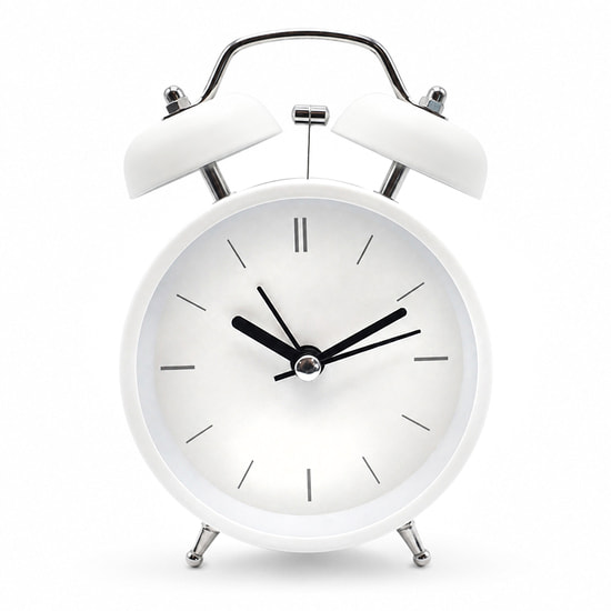Часы-будильник Ringo с подсветкой, белые