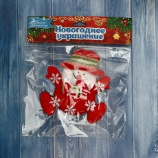 Мягкий магнит снеговик снежинка Мягкий магнит снеговик снежинка