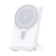 Магнитный внешний аккумулятор Axion с беспроводной зарядкой (15W), 10000 Mah, белый