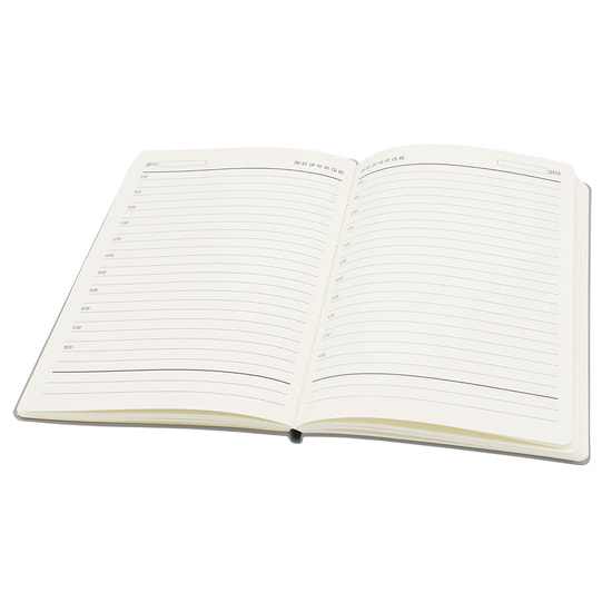 Ежедневник A5 недатированный Equator в мягком переплёте, серый с серебристым