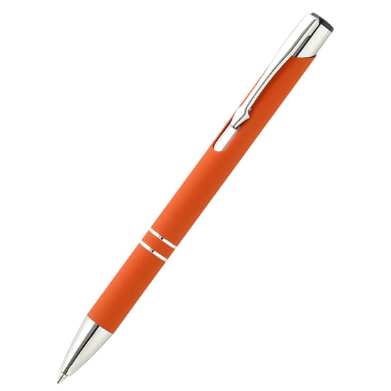 Ручка металлическая Molly софт-тач, оранжевая-S