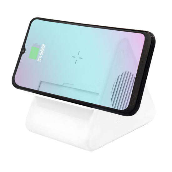 Колонка Dorn с беспроводной зарядкой, белый