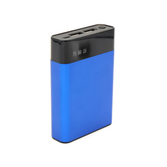 Внешний аккумулятор в металлическом корпусе Apria, 10000 mAh, синий