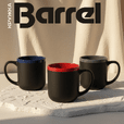 Кружка Barrel, софт-тач, чёрно-красная