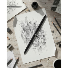 Вечный карандаш с шариковой ручкой EverLine