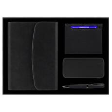 Набор подарочный Solution Prestige Quadro (ежедневник, кошелёк, внешний аккумулятор, ручка)